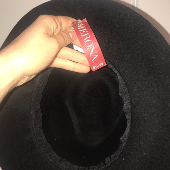 NWT black hat with tan braided detail - Picture 4 of 4